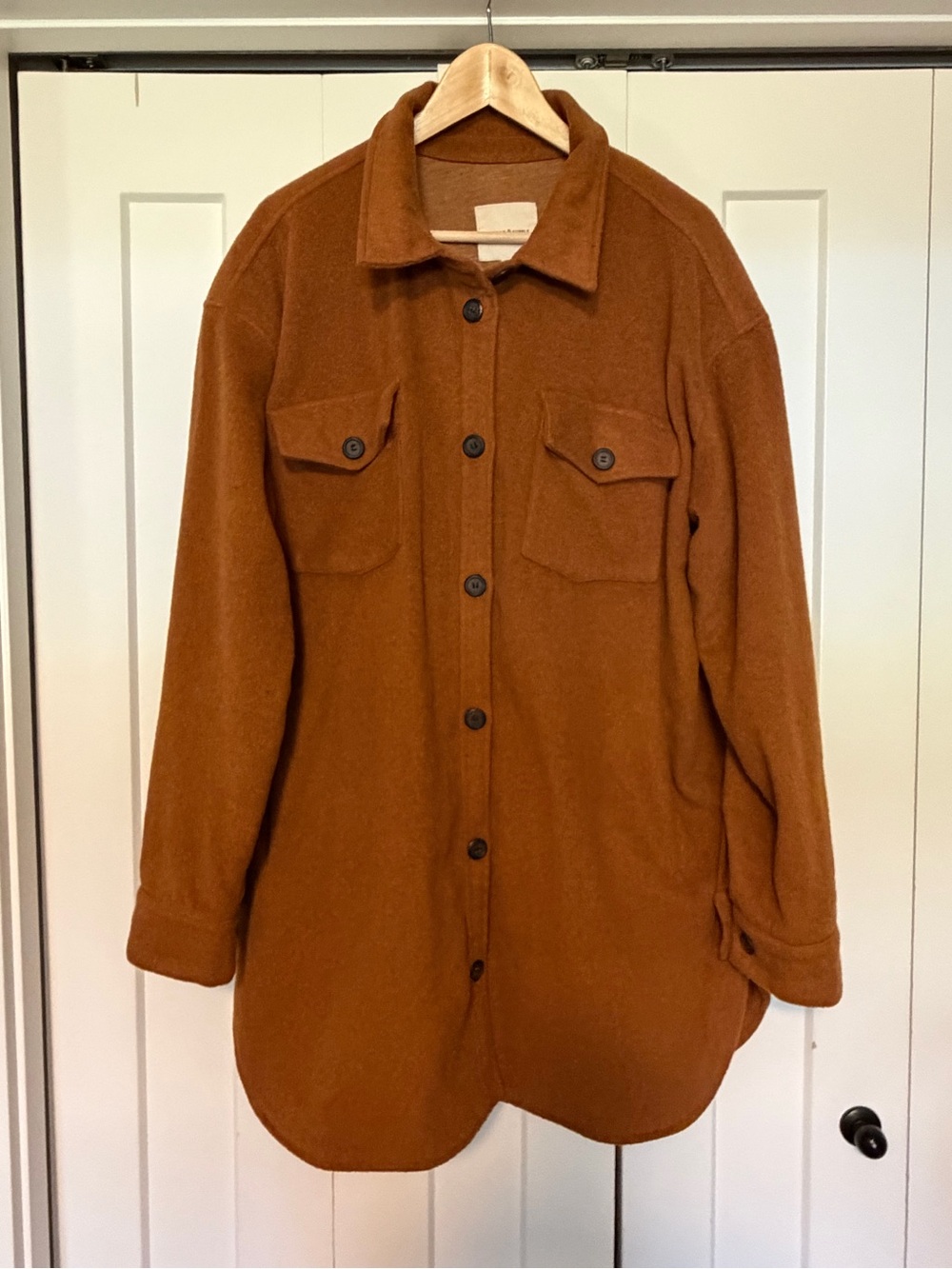 Thread & Supply Rust Brown Wool Shacket